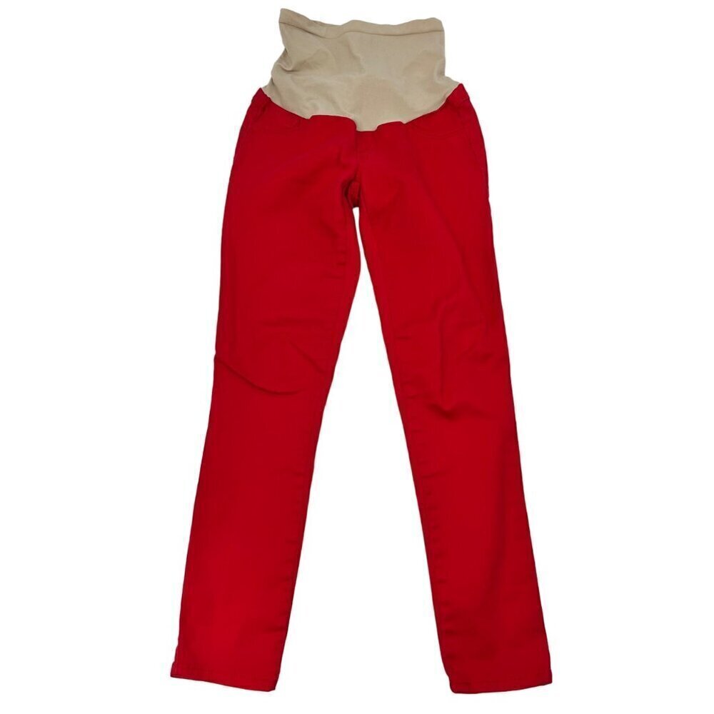 Motherhood Maternity Women's Pull On Skinny Ankle Jeans Red Size Small